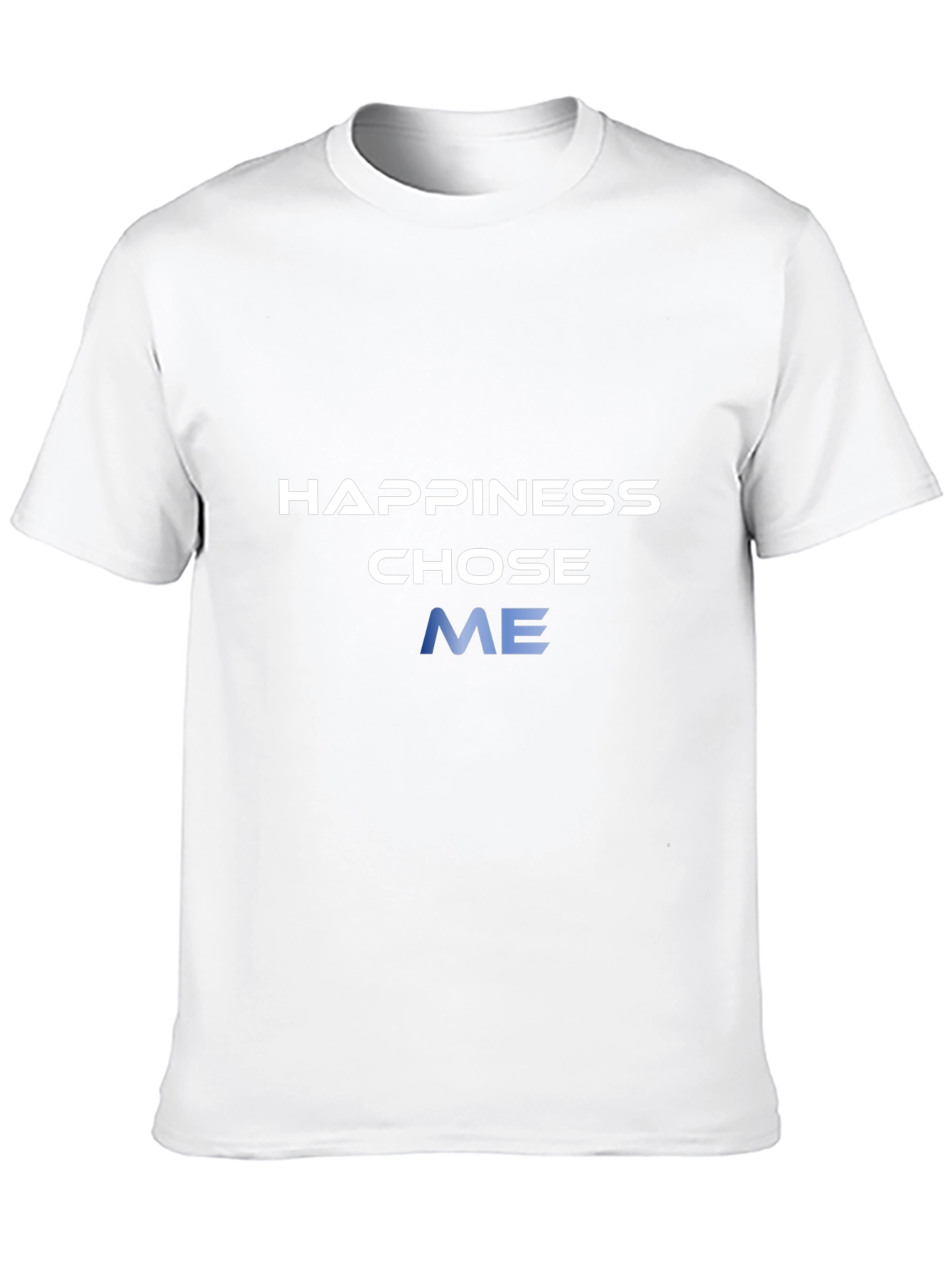 Happiness Chose Me Graphic Tee - Black Cotton Blend
