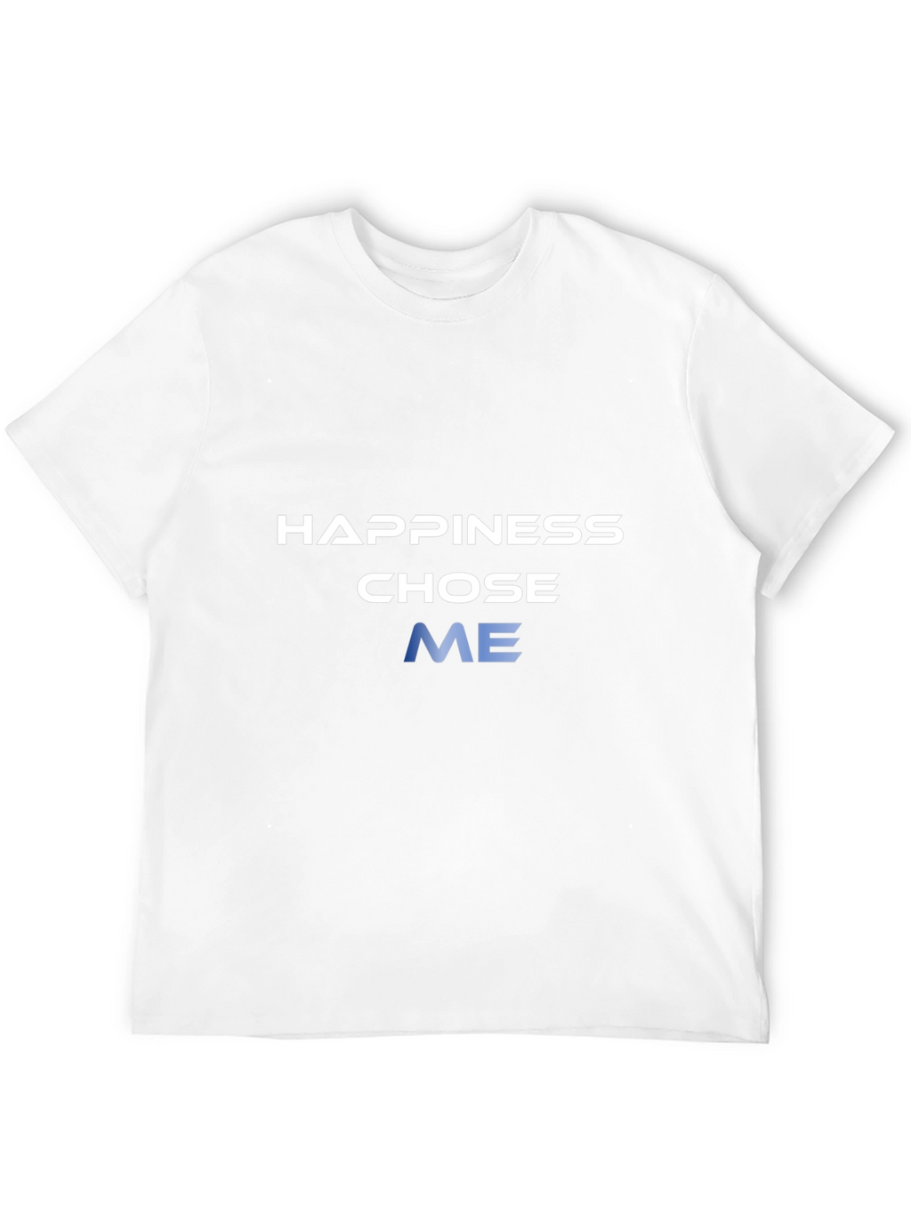 Happiness Chose Me Graphic Tee - Black Cotton Blend