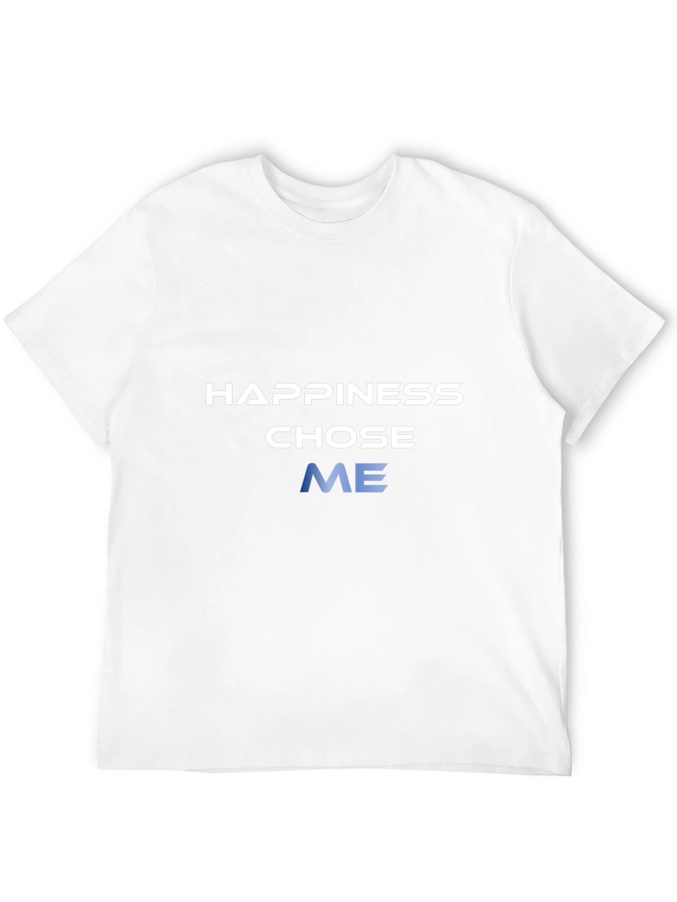 Happiness Chose Me Graphic Tee - Black Cotton Blend
