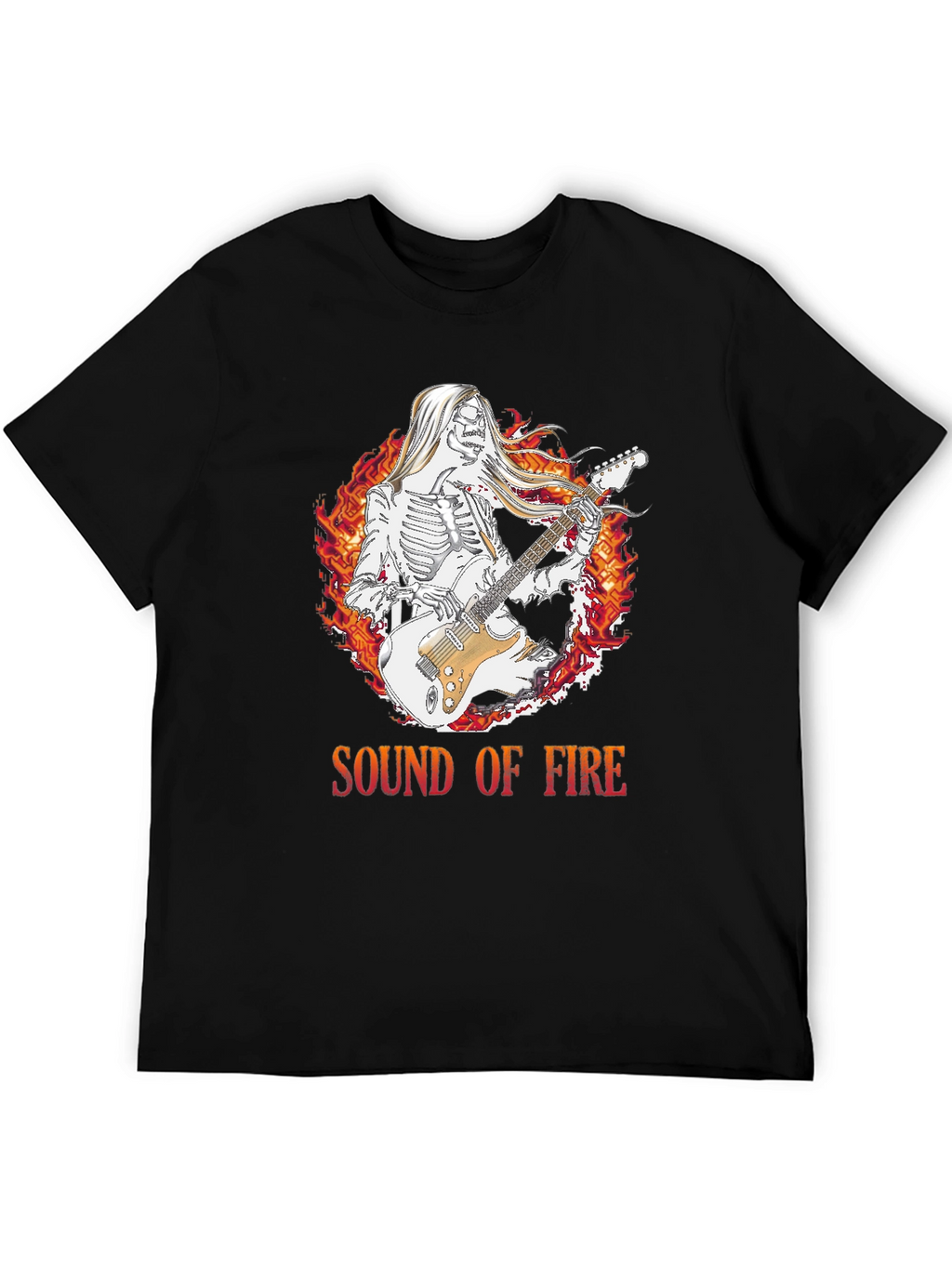Sound of Fire Graphic Tee - Skeleton Guitarist