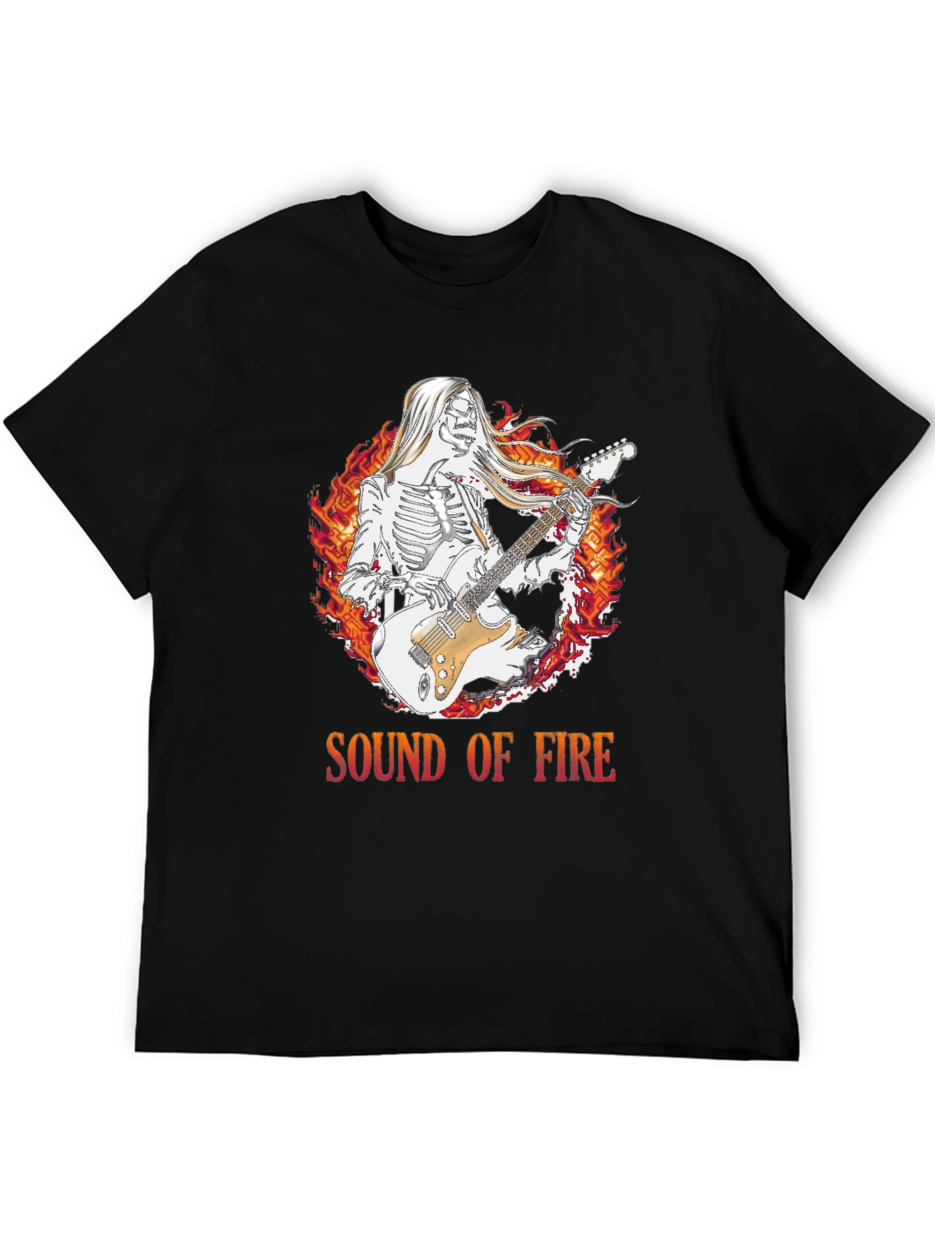 Sound of Fire Graphic Tee - Skeleton Guitarist