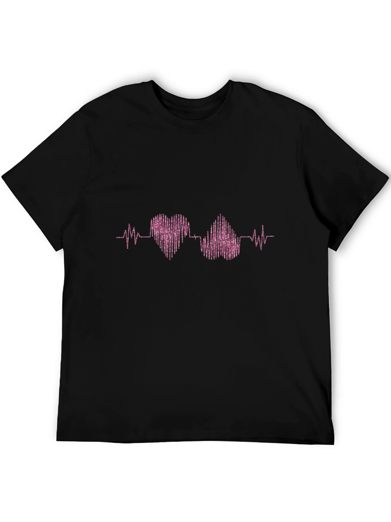 Heartbeat Love Graphic Tee - Black