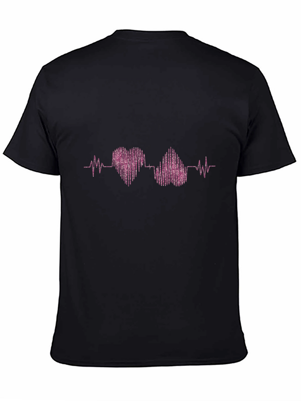 Heartbeat Love Graphic Tee - Black