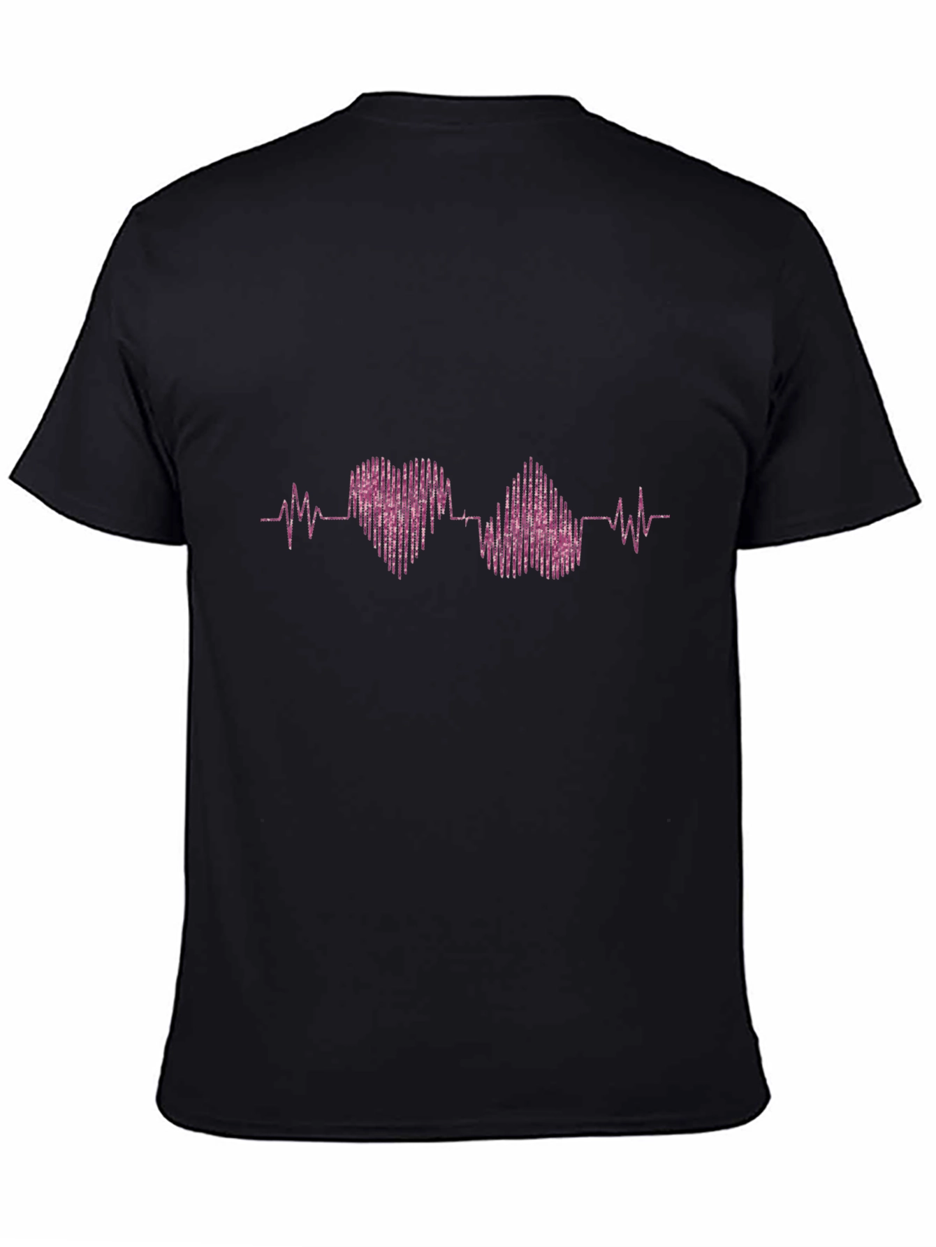 Heartbeat Love Graphic Tee - Black