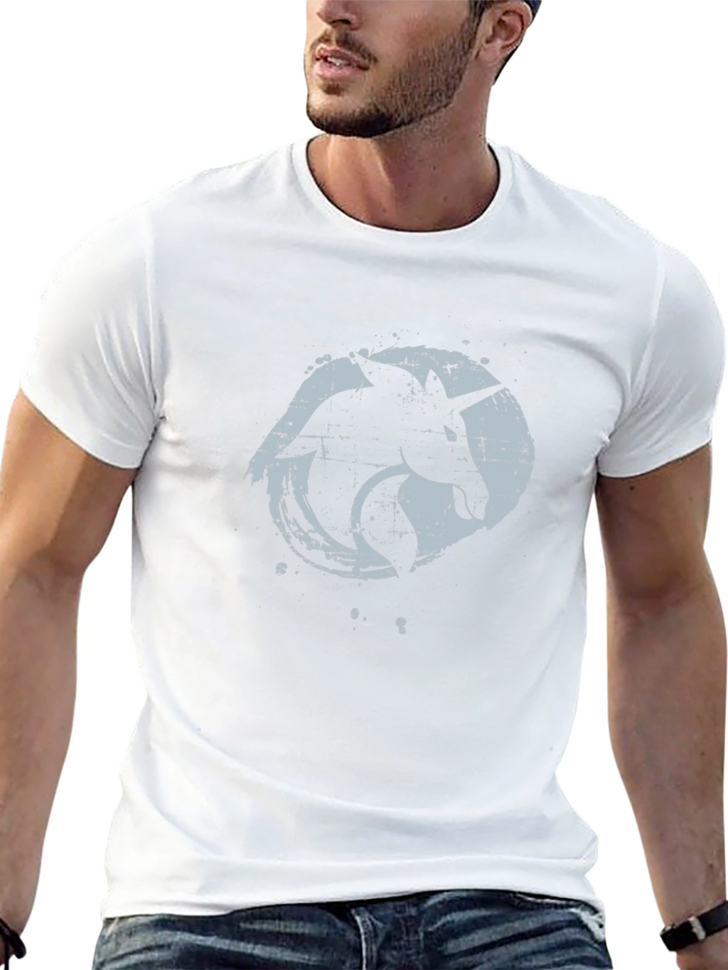 Unicorn Graphic Tee - Grunge Style