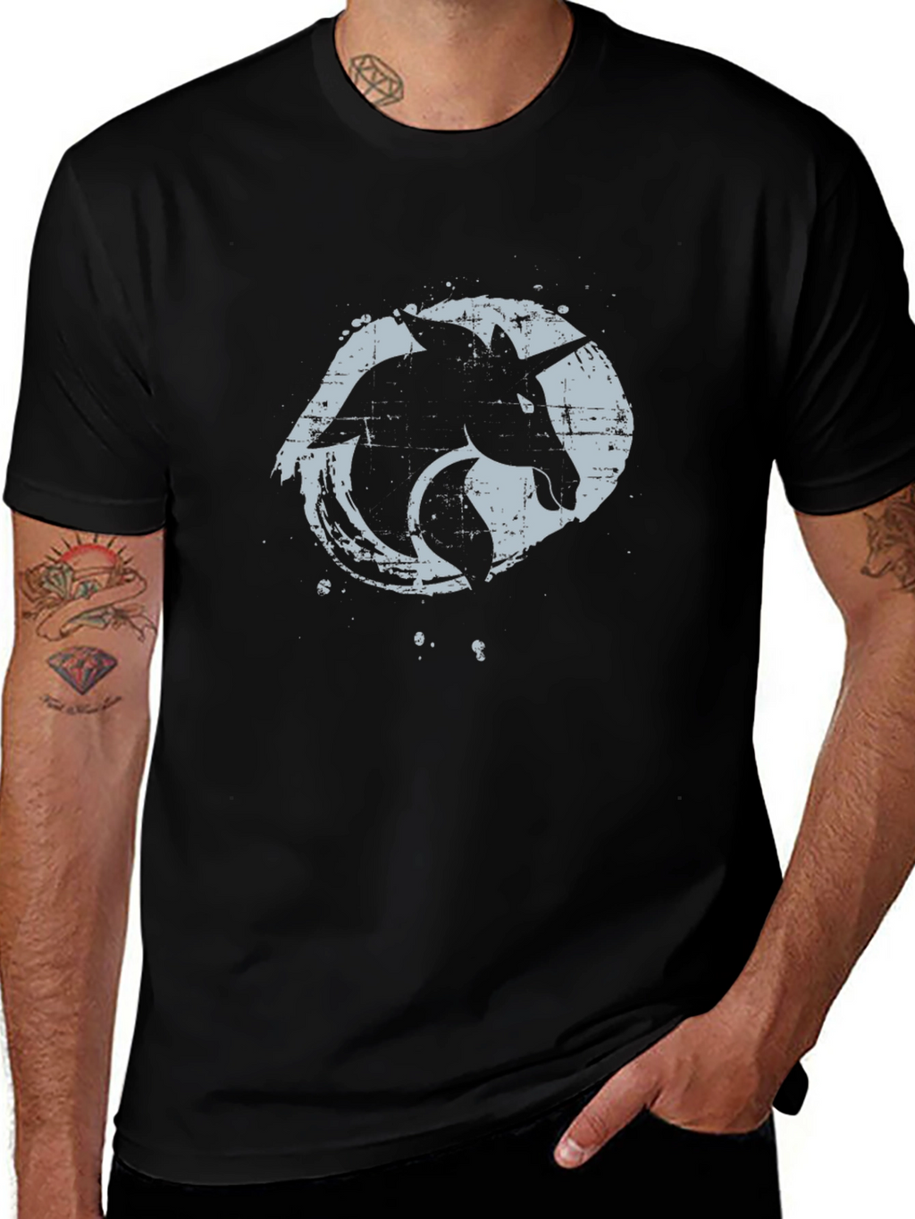 Unicorn Graphic Tee - Grunge Style