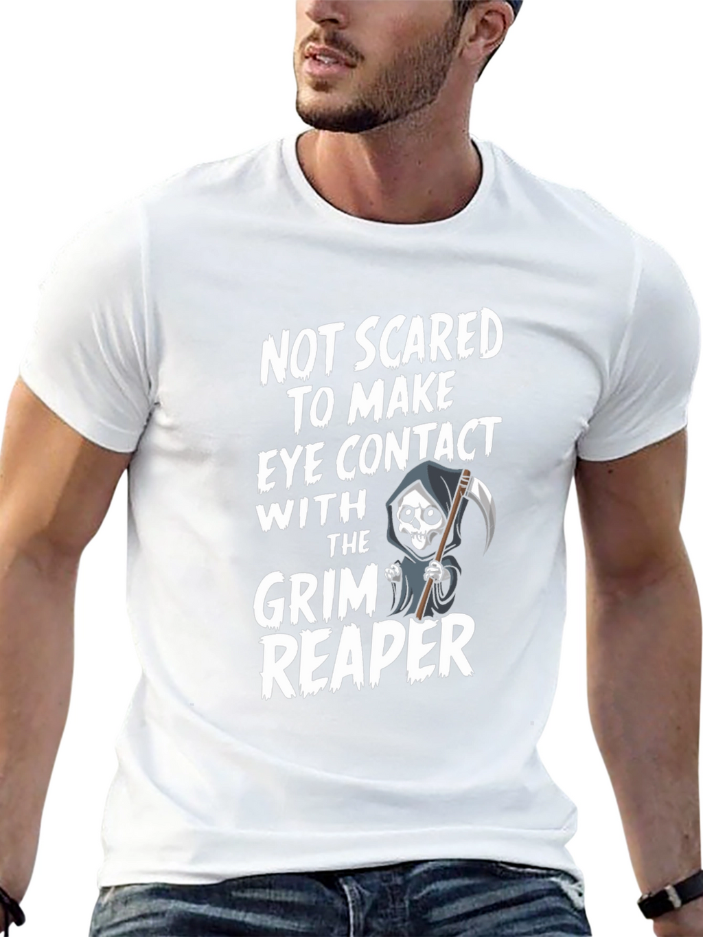 Grim Reaper Graphic T-Shirt - Halloween Spooky Tee