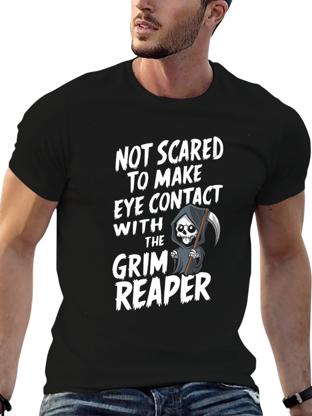 Grim Reaper Graphic T-Shirt - Halloween Spooky Tee