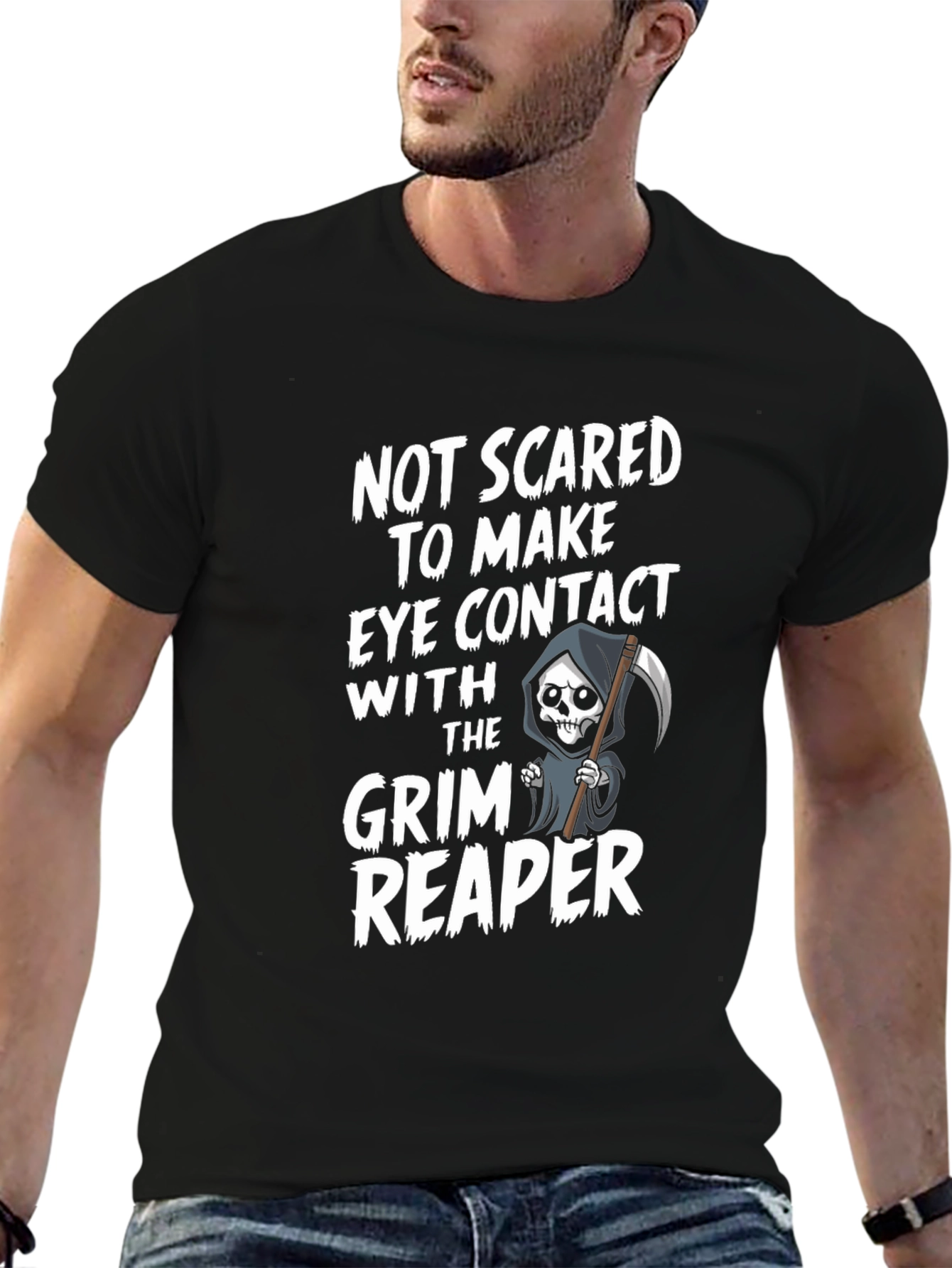 Grim Reaper Graphic T-Shirt - Halloween Spooky Tee