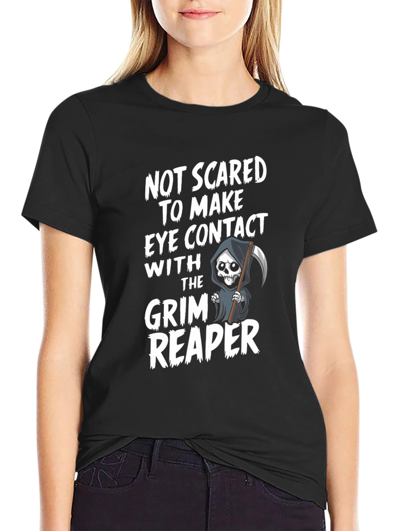 Grim Reaper Graphic T-Shirt - Halloween Spooky Tee