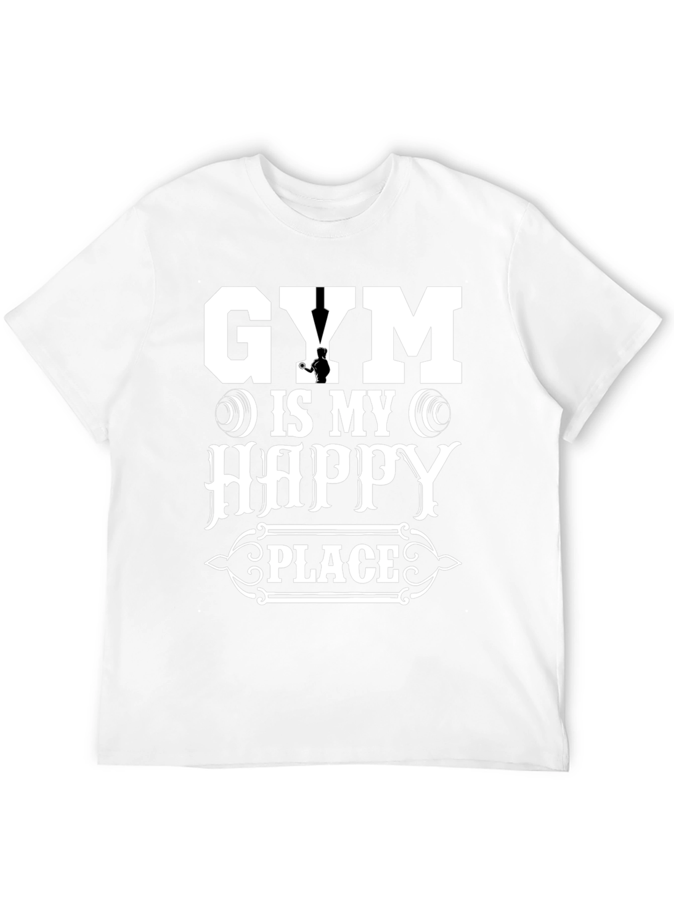 Gym is My Happy Place T-Shirt Workout Tee