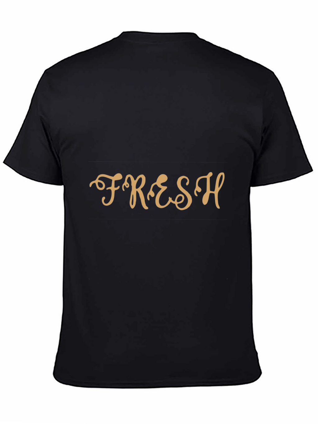 Fresh Graphic Tee - Black Crew Neck T-Shirt