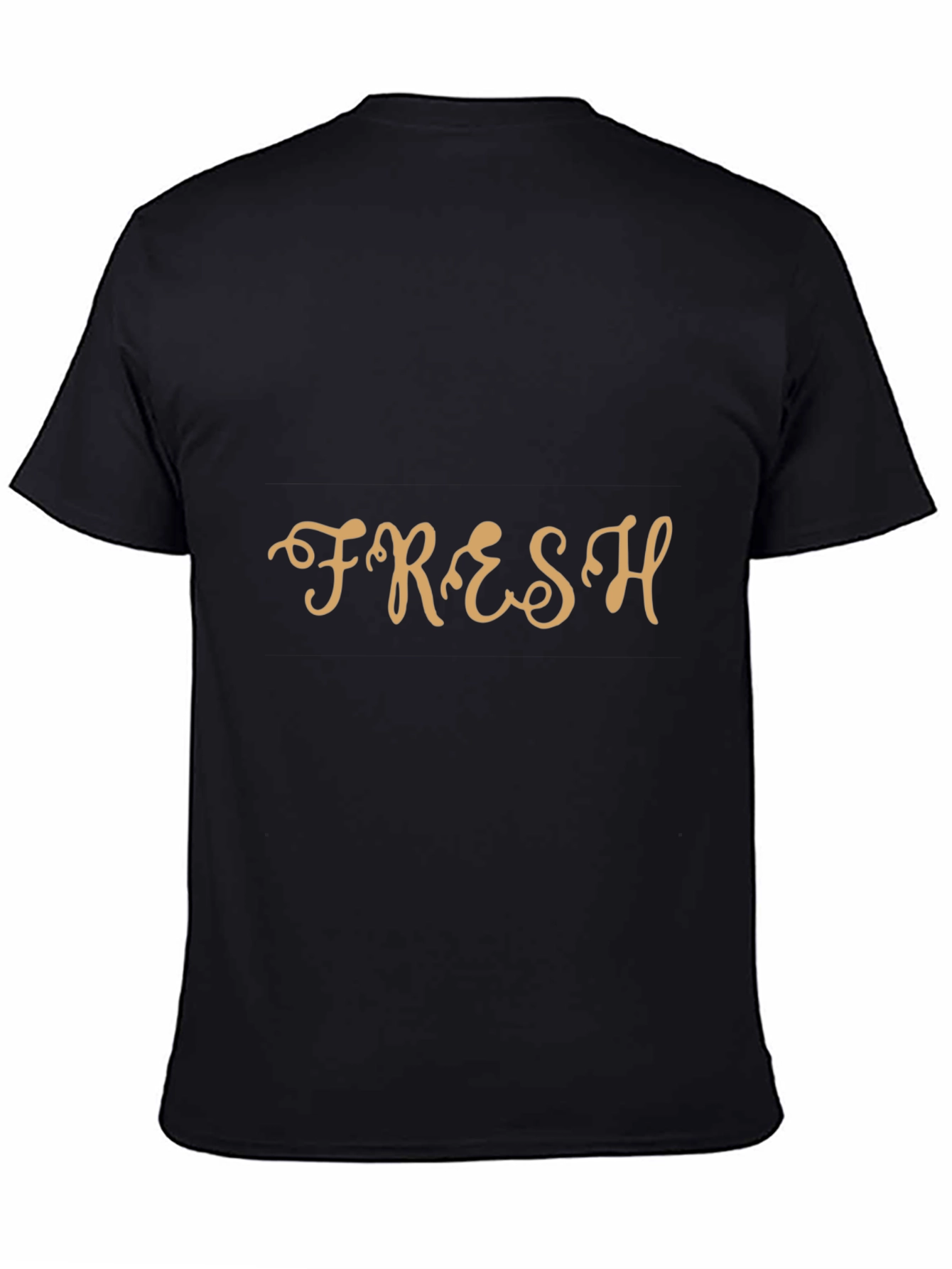 Fresh Graphic Tee - Black Crew Neck T-Shirt