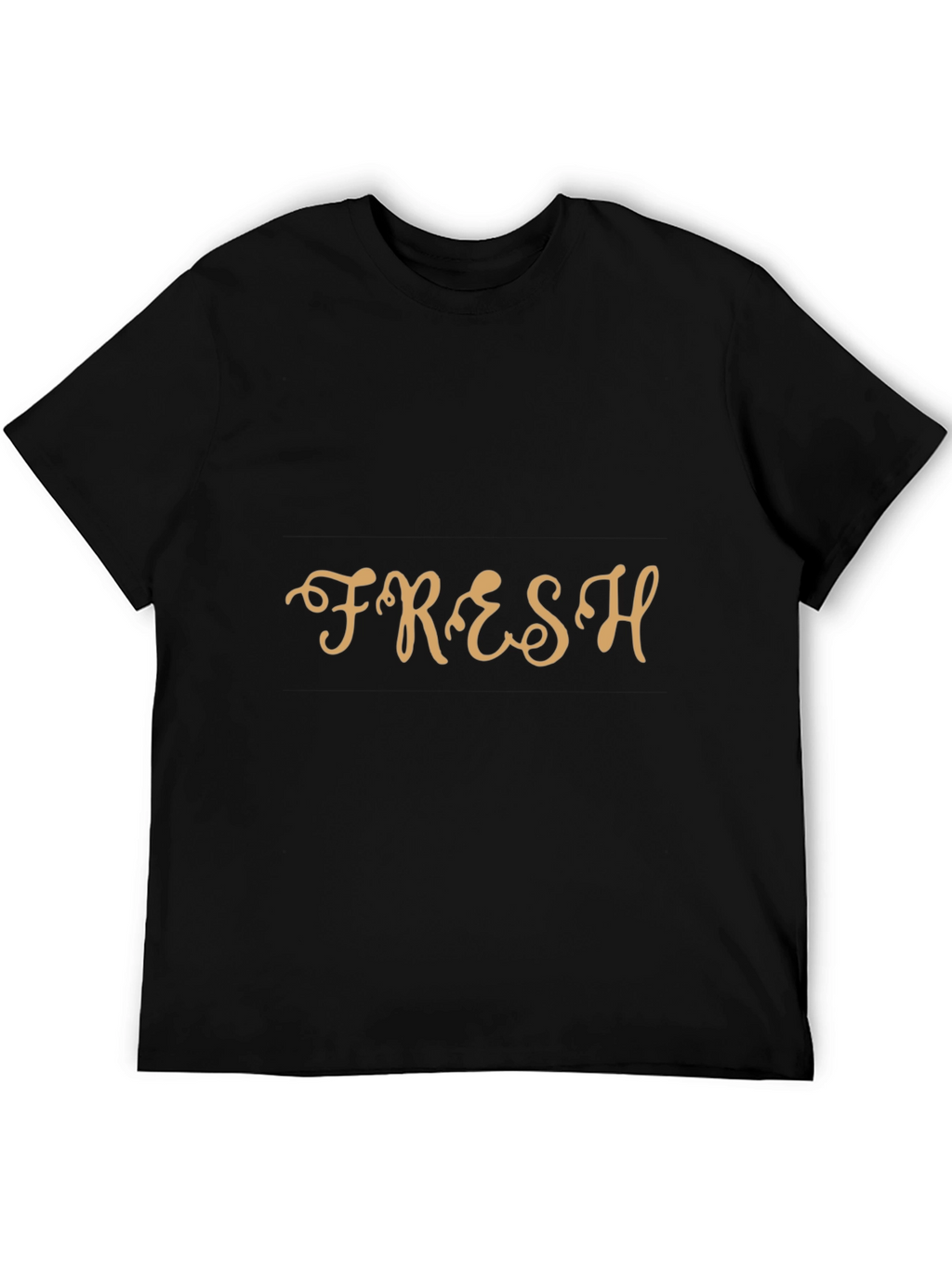 Fresh Graphic Tee - Black Crew Neck T-Shirt
