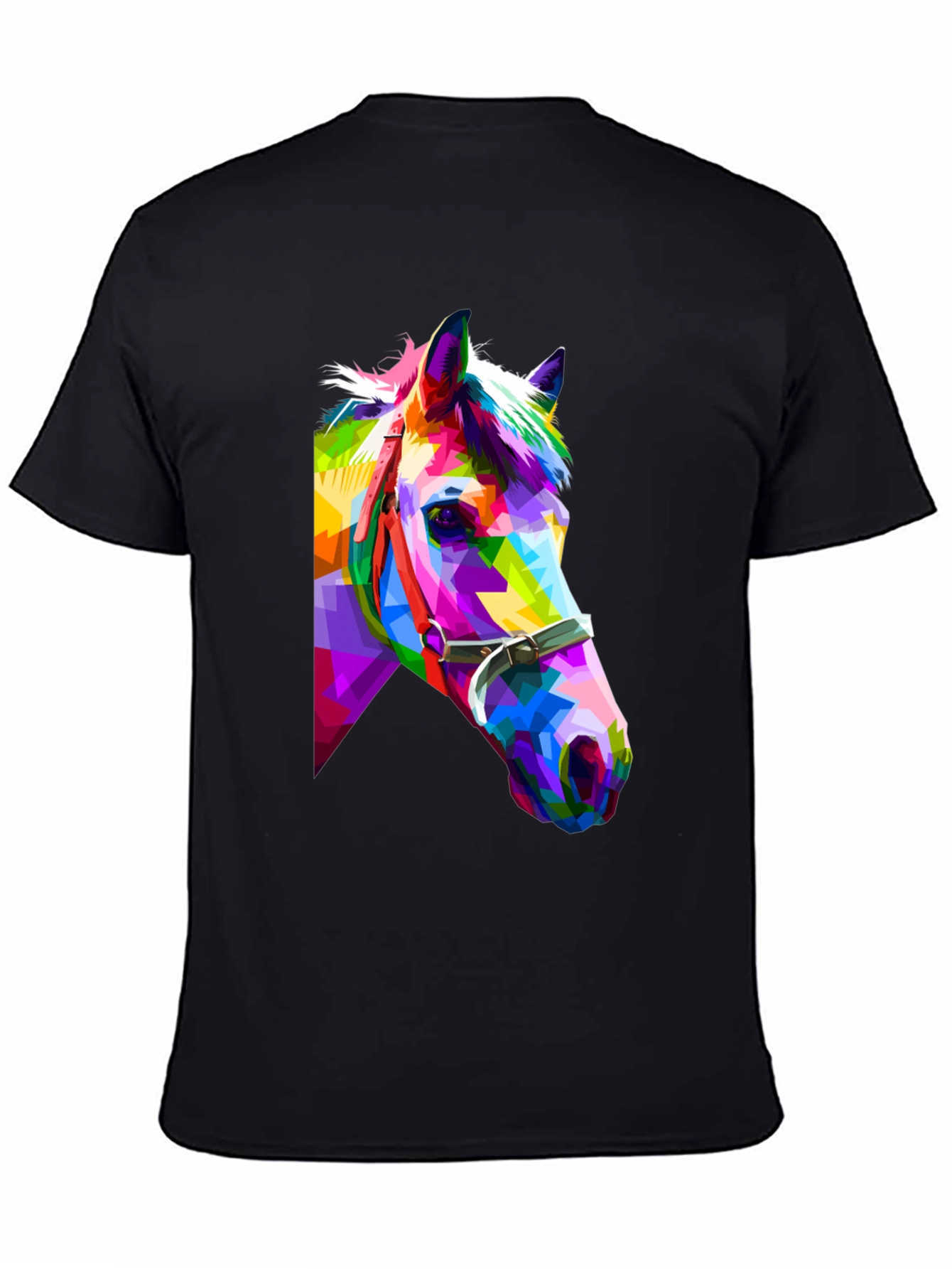 Geometric Horse Tee - Colorful Animal Art T-Shirt