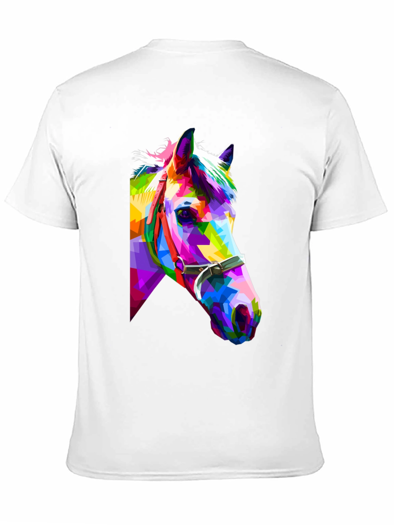 Geometric Horse Tee - Colorful Animal Art T-Shirt