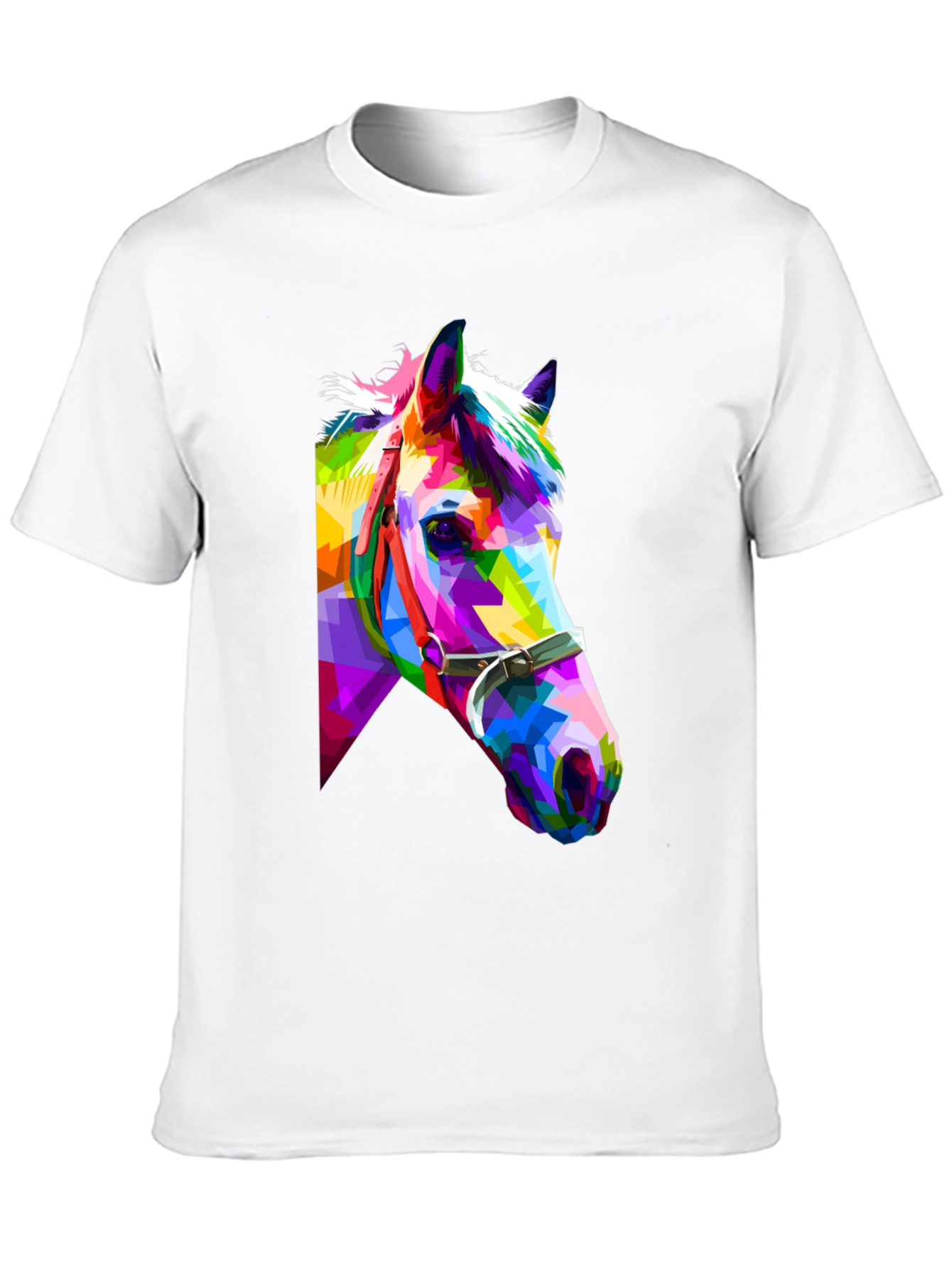 Geometric Horse Tee - Colorful Animal Art T-Shirt