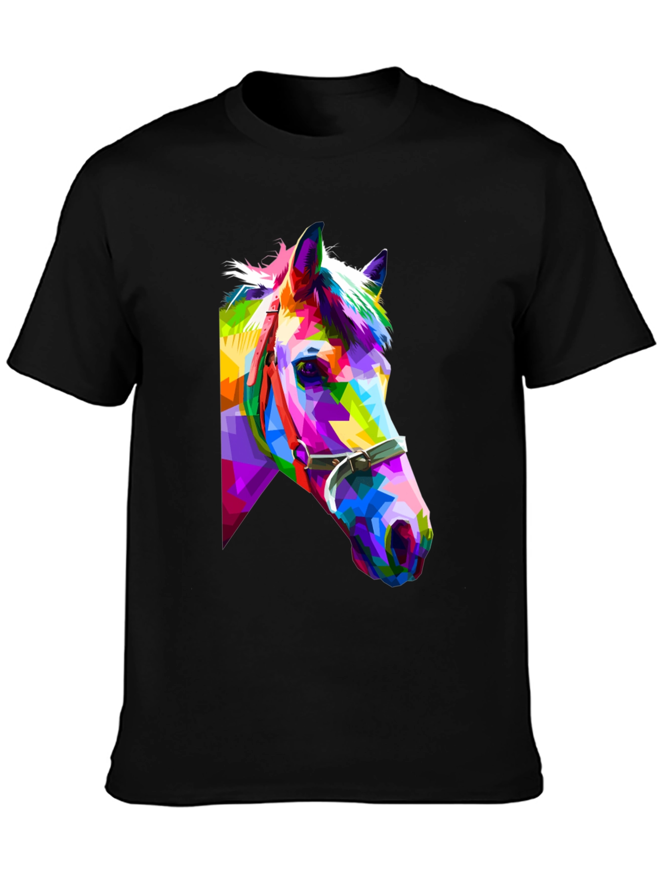 Geometric Horse Tee - Colorful Animal Art T-Shirt