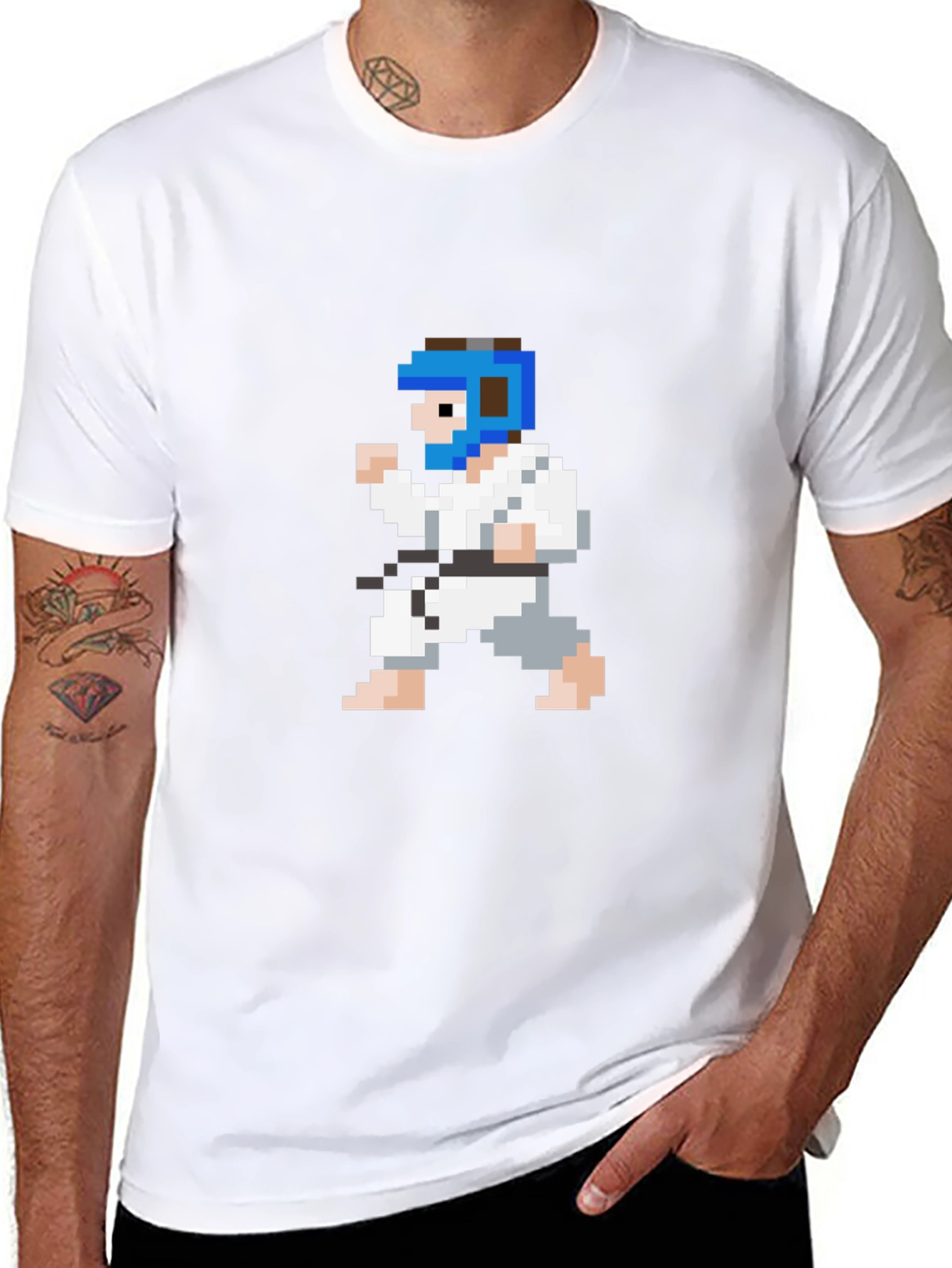 Pixel Karate T-Shirt - Retro Martial Arts Tee