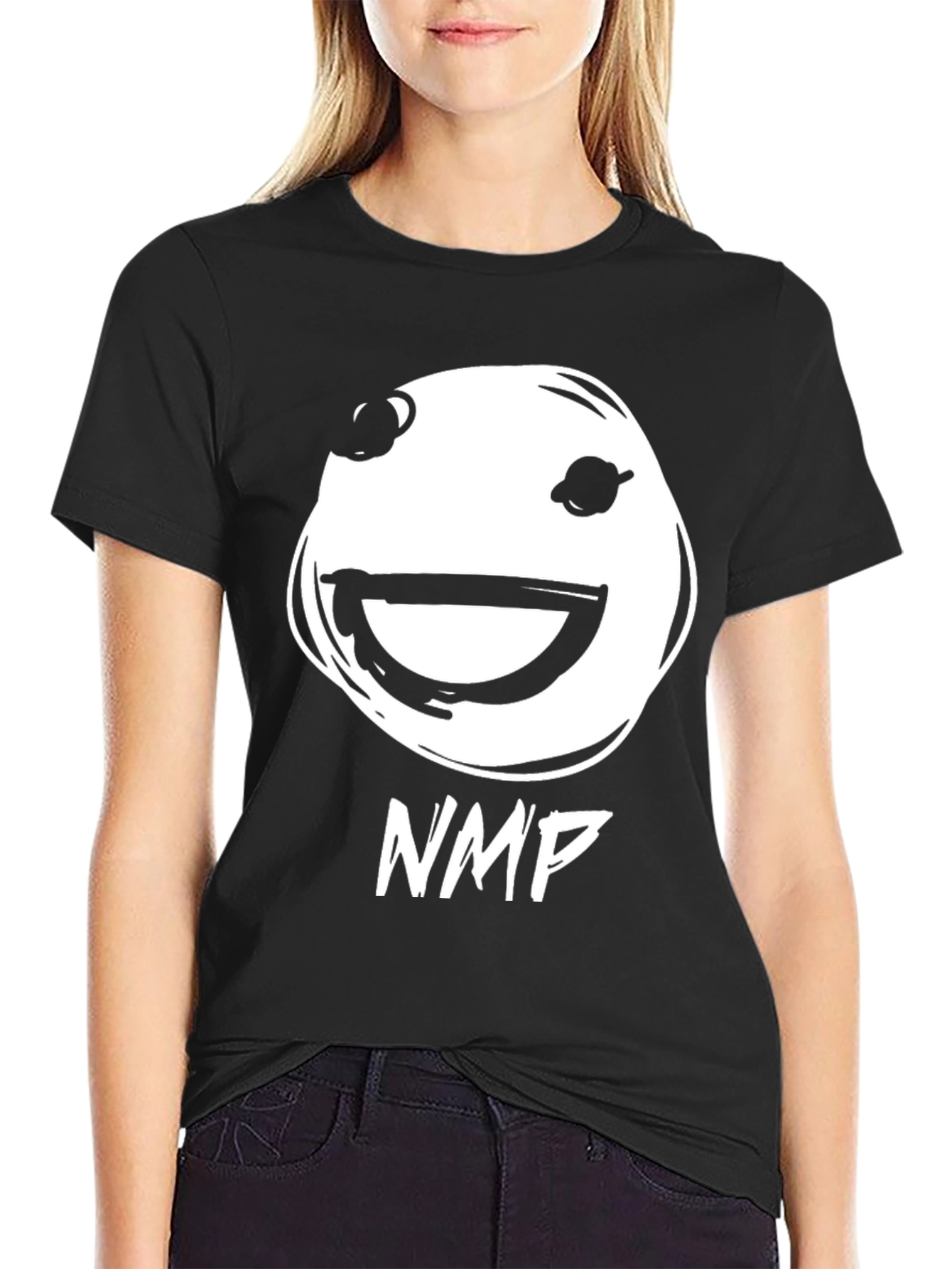 NMP Smiley Face Graphic T-Shirt - Black