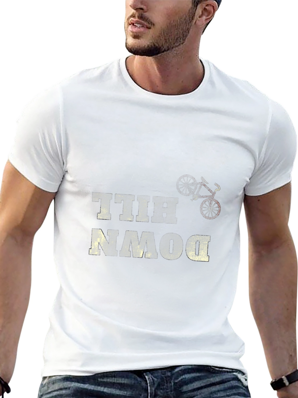 Downhill Bike T-Shirt - Black Graphic Tee