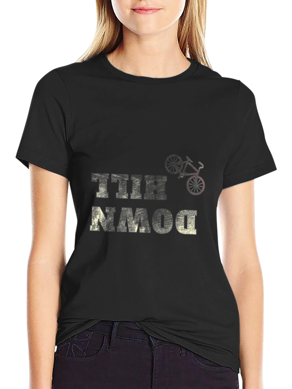 Downhill Bike T-Shirt - Black Graphic Tee