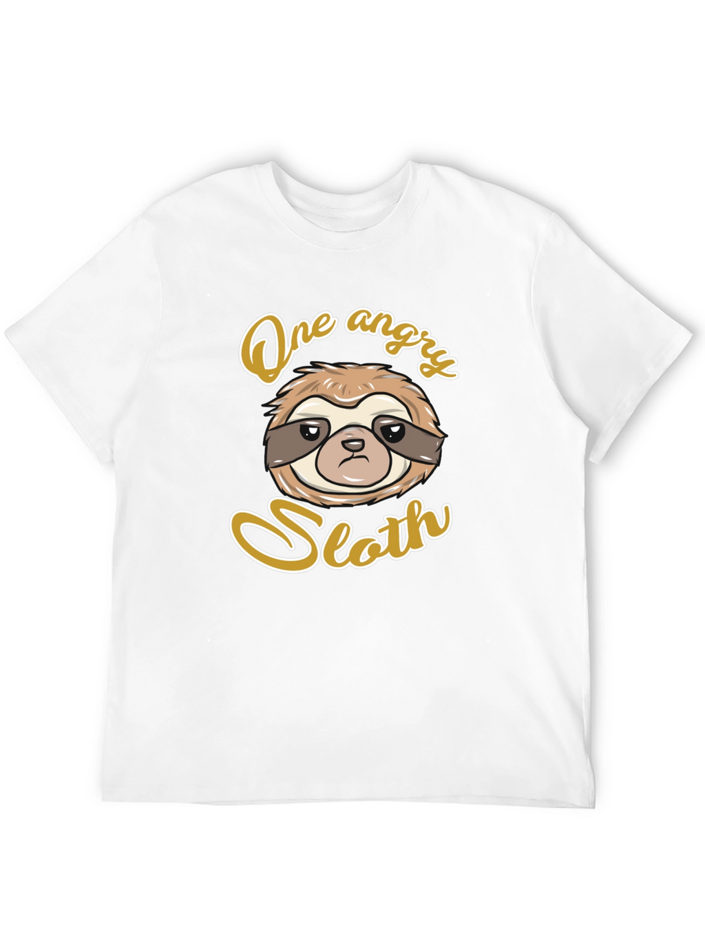 One Angry Sloth Graphic Print T-Shirt