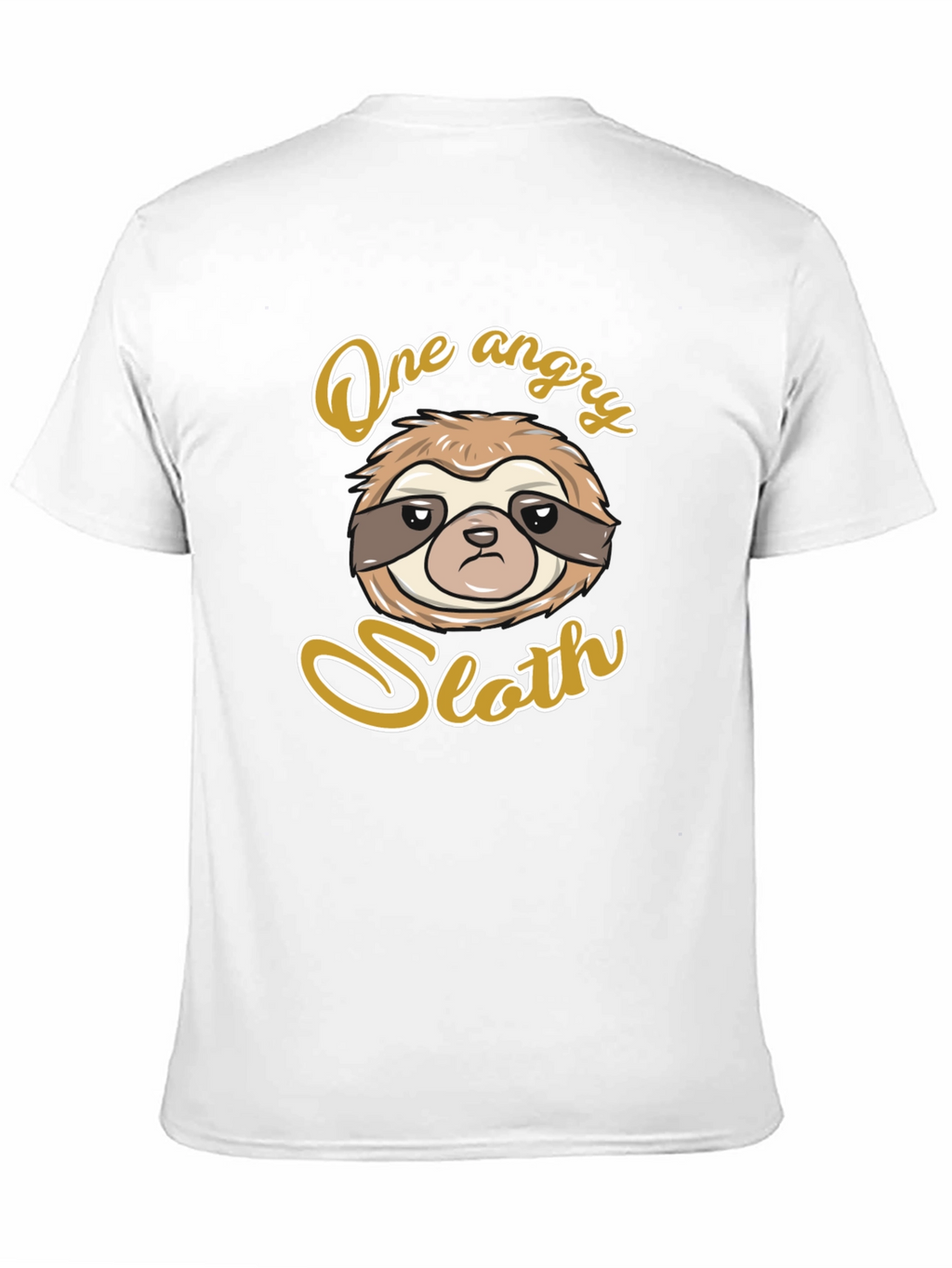 One Angry Sloth Graphic Print T-Shirt
