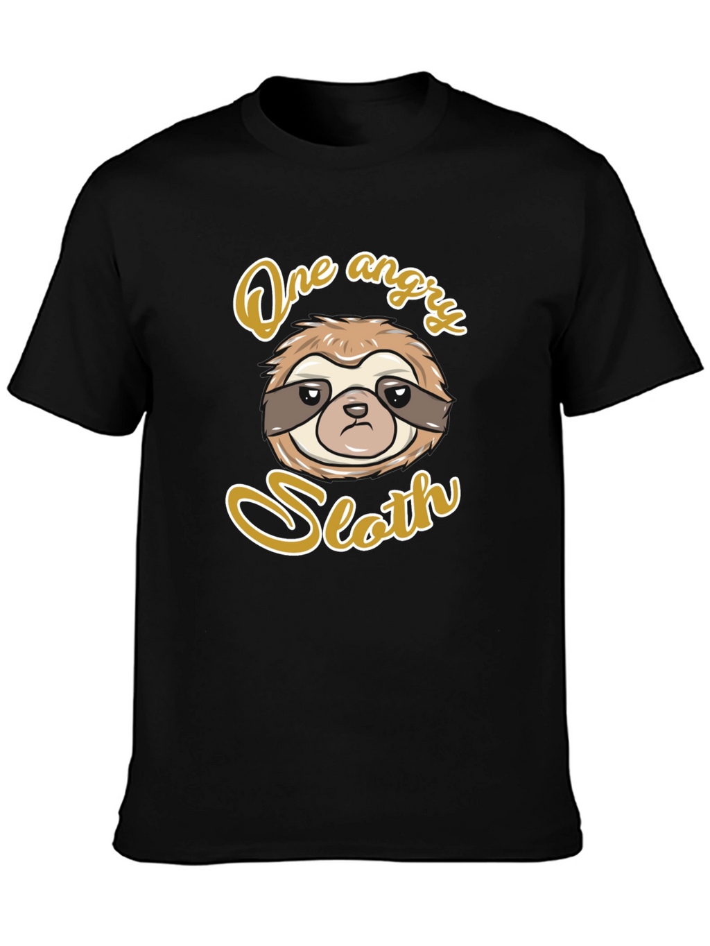 One Angry Sloth Graphic Print T-Shirt