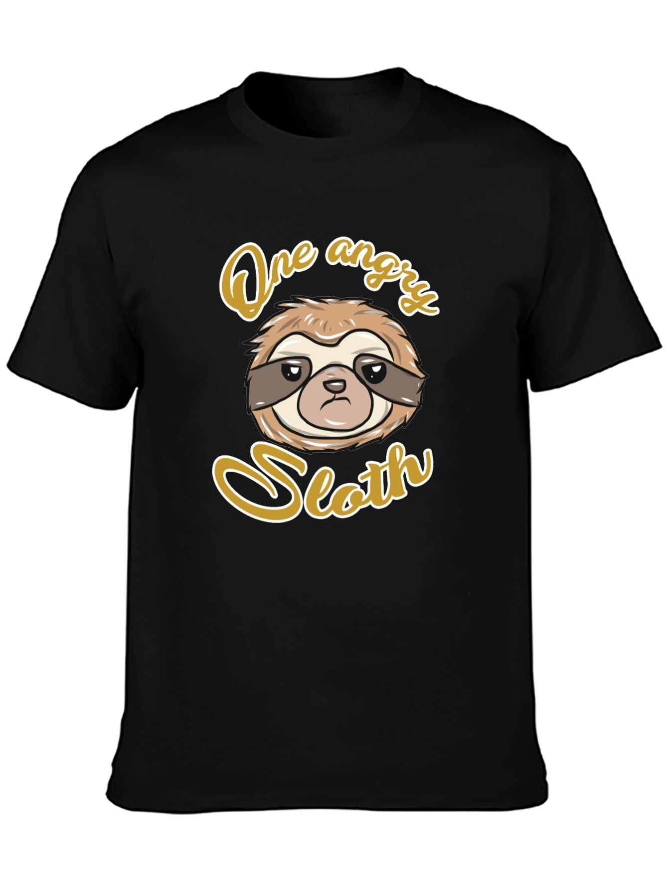 One Angry Sloth Graphic Print T-Shirt