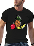 Fruit T-Shirt: Apple Banana Pineapple Graphic Tee