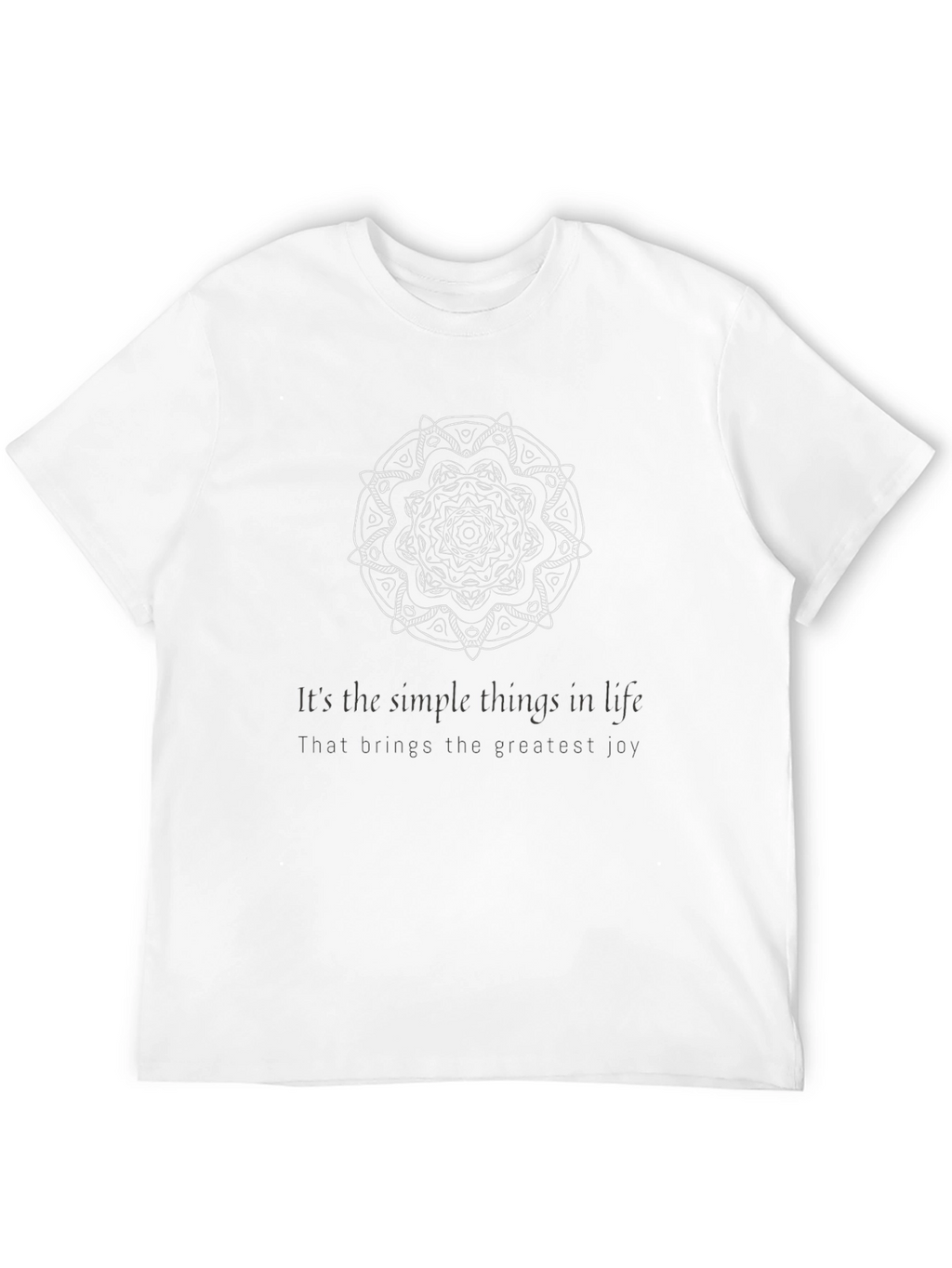 Minimalist Mandala Graphic Black T-Shirt