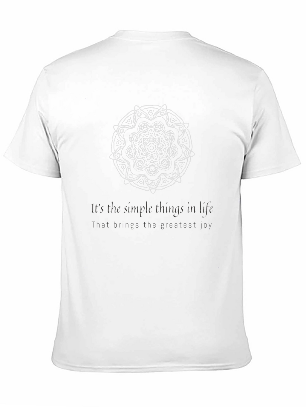 Minimalist Mandala Graphic Black T-Shirt