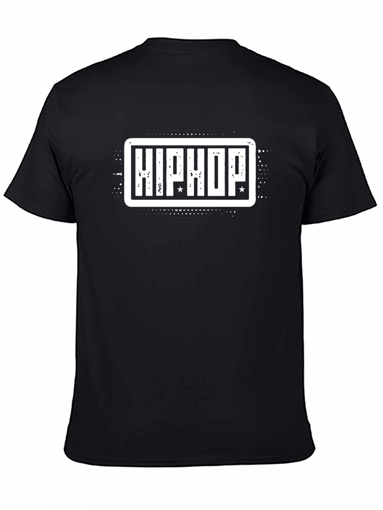 Hip Hop Graphic Print T-Shirt - Casual Black Tee