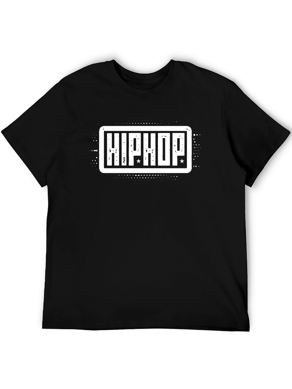 Hip Hop Graphic Print T-Shirt - Casual Black Tee
