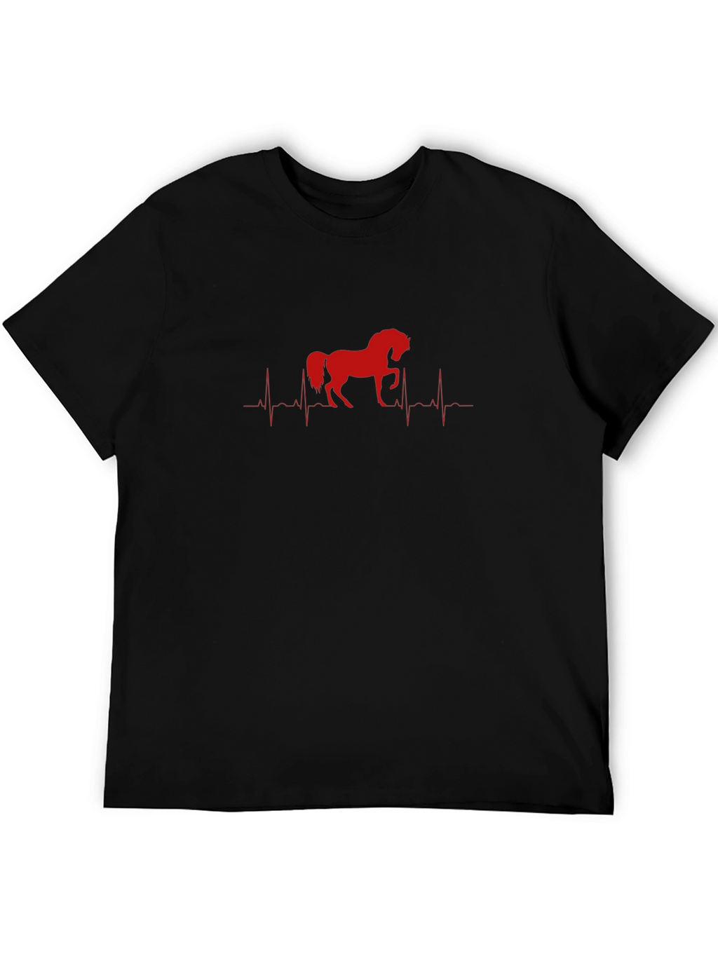 Horse Heartbeat Graphic Tee - Casual Comfort