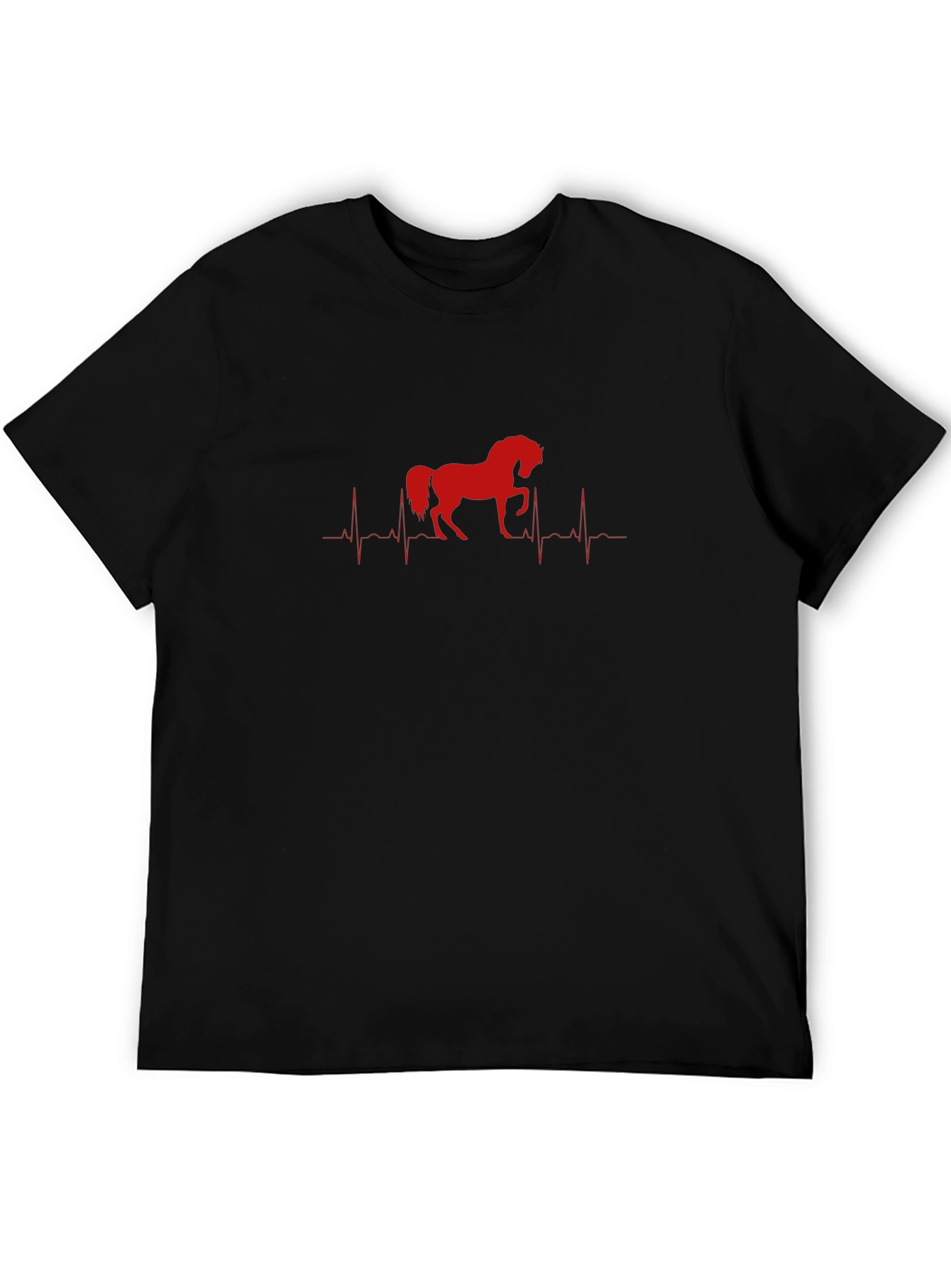 Horse Heartbeat Graphic Tee - Casual Comfort