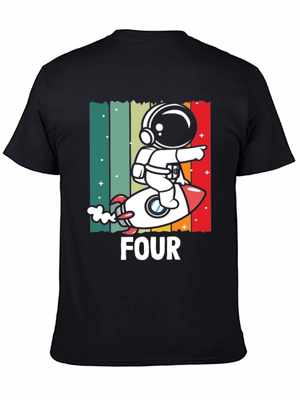 Astronaut Four Birthday T-Shirt