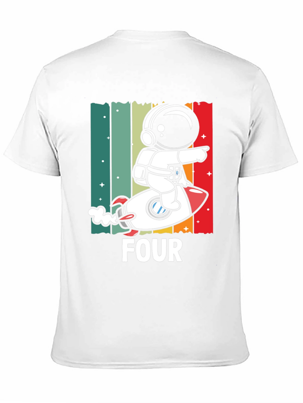 Astronaut Four Birthday T-Shirt