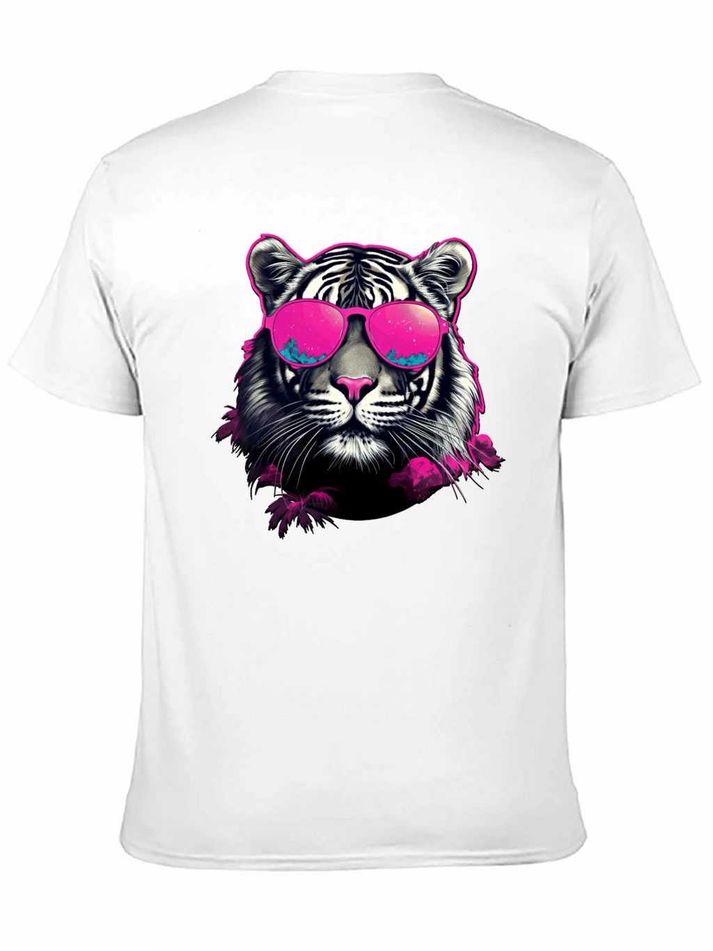 Cool Tiger Graphic Print Crew Neck T-Shirt