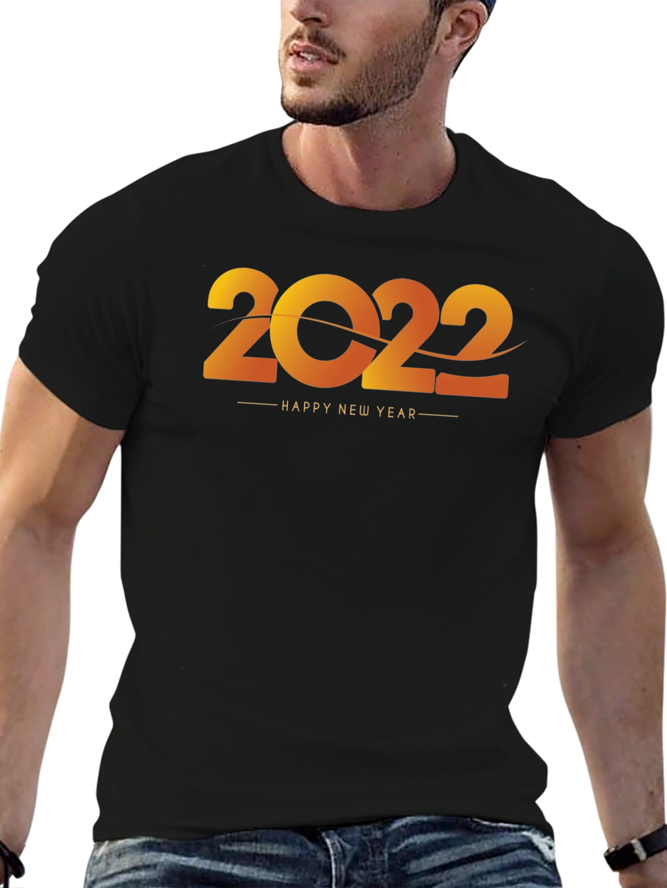 Happy New Year 2022 Black T-Shirt
