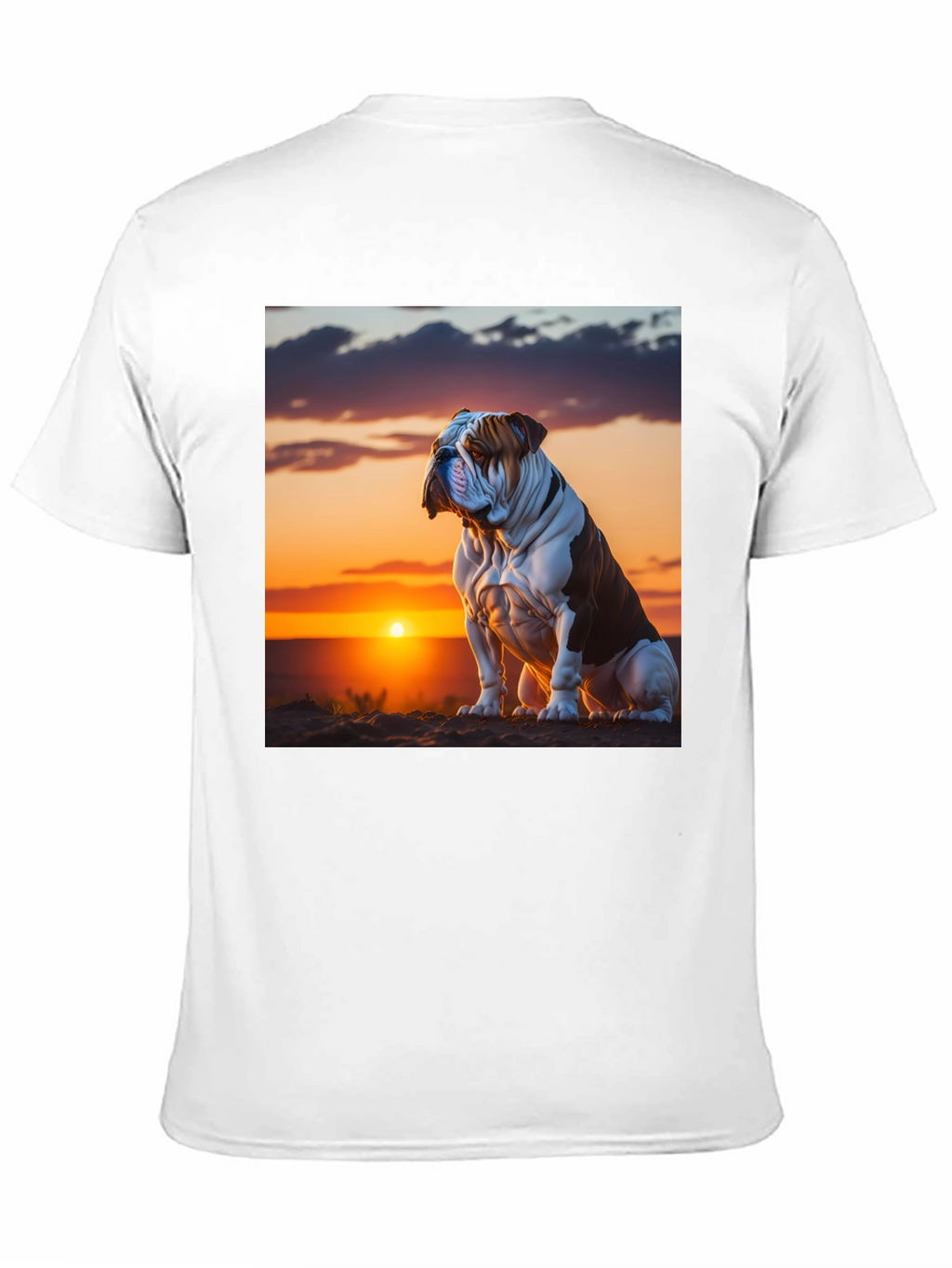Bulldog Sunset Graphic T-Shirt - Stylish & Unique