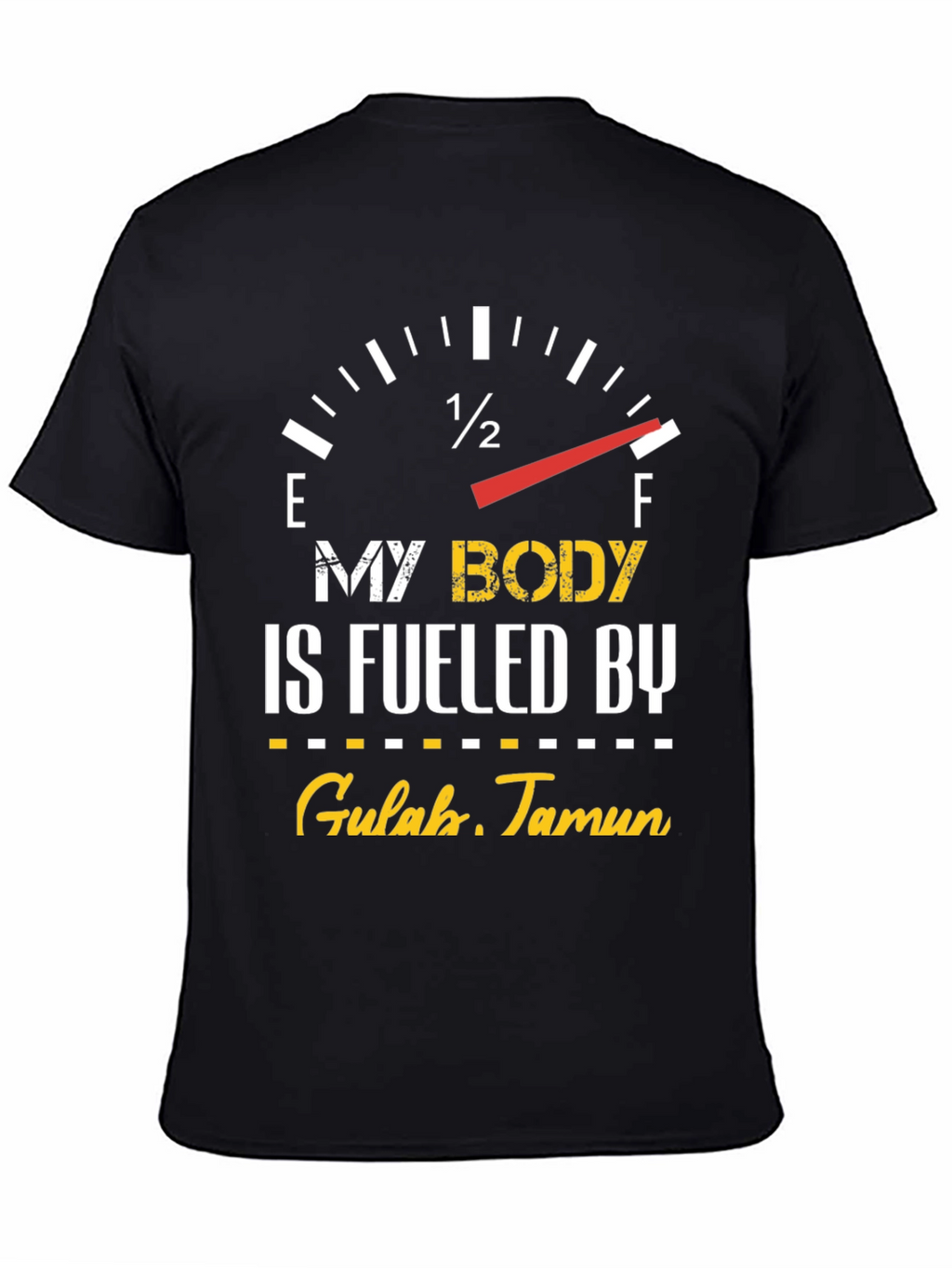 Fueled by Gulab Jamun Black T-Shirt