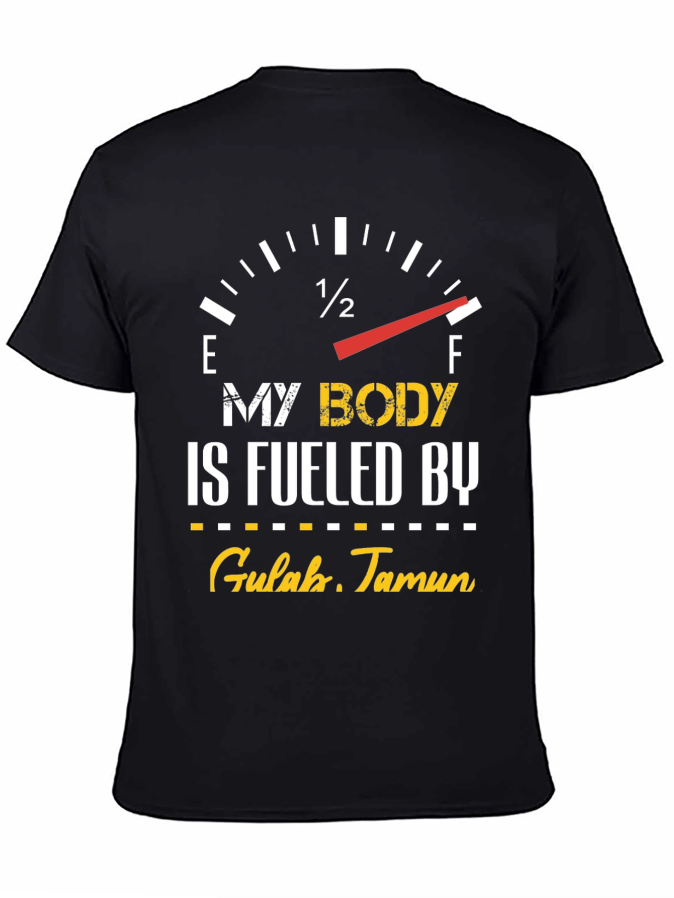 Fueled by Gulab Jamun Black T-Shirt