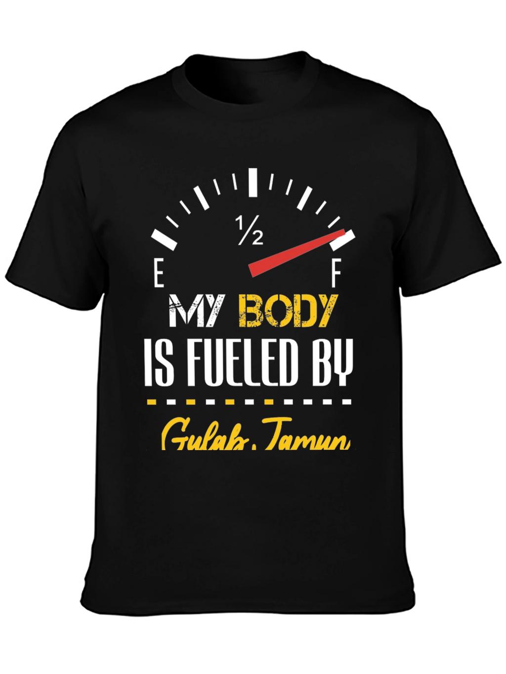 Fueled by Gulab Jamun Black T-Shirt
