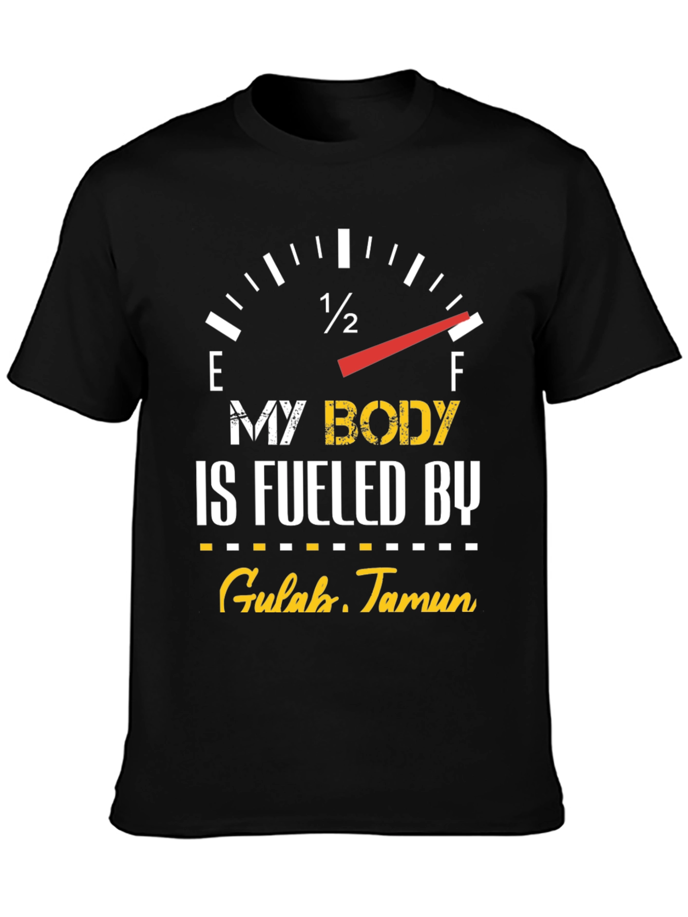Fueled by Gulab Jamun Black T-Shirt