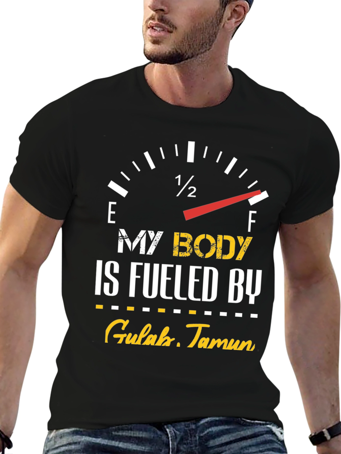 Fueled by Gulab Jamun Black T-Shirt