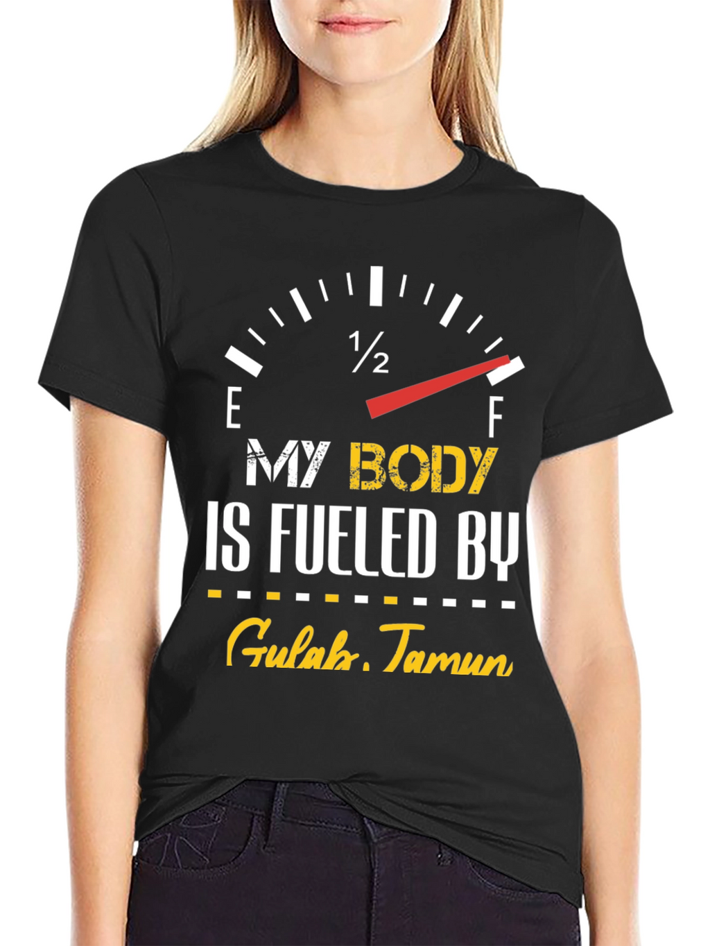 Fueled by Gulab Jamun Black T-Shirt