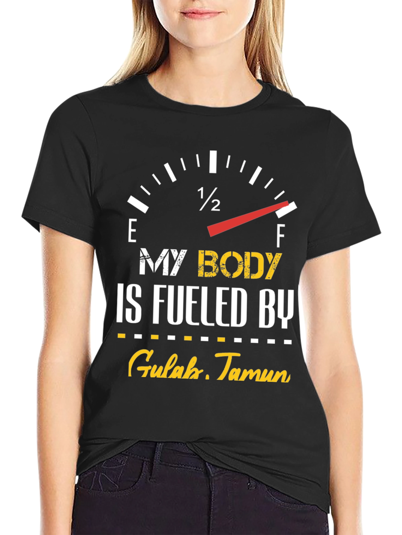 Fueled by Gulab Jamun Black T-Shirt