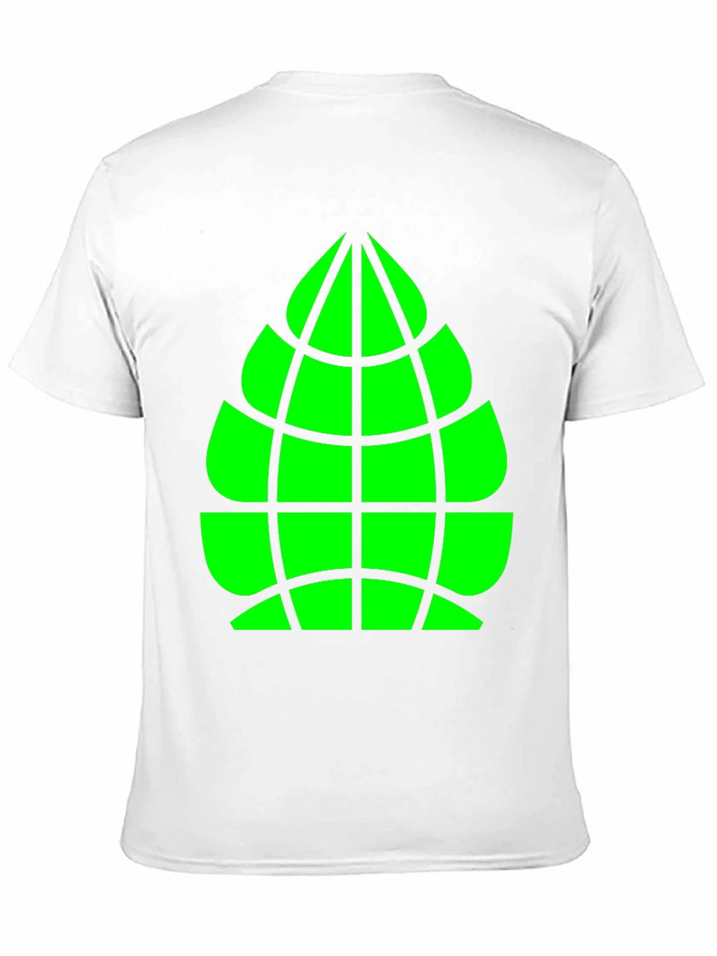 Geometric Green Globe Graphic Tee - Casual Black Shirt
